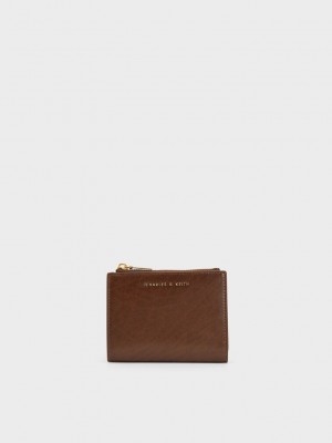 Charles & Keith Harmonee Top Zip Small Wallet Schokolade | TOIF13860