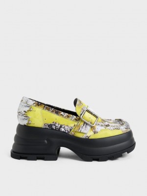 Charles & Keith Jules Plattform Buckled Loafers Mehrfarbig | UOYH40921