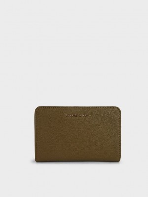 Charles & Keith Klassische Mini Wallet Khaki | DJLC27609