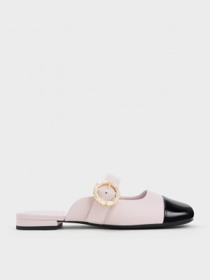 Charles & Keith Lack Pearl Schnallen Mary Jane Mules Lila | HRXV68273