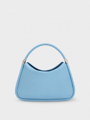 Charles & Keith Lara Hobo Bag Blau | LQCN07659