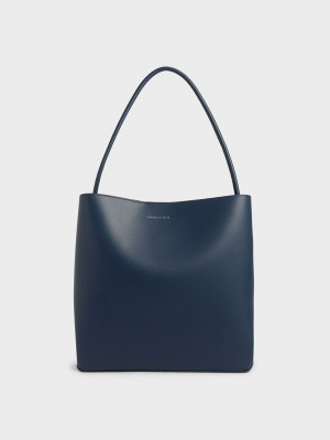 Charles & Keith Leia Tote Bag Blau | IARZ68423