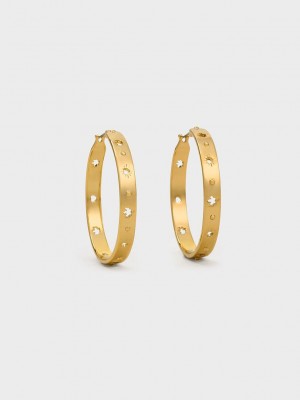 Charles & Keith Leonora Hoop Earrings Gold | HWOQ96572