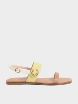Charles & Keith Metallic Accent Back Riemen Sandals Mehrfarbig | RMPK79568