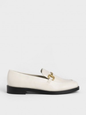 Charles & Keith Metallic Accent Loafers Rosa | XVRH08926