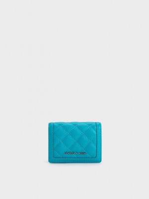 Charles & Keith Micaela Gesteppt Card Holder Blau | NRJL05723