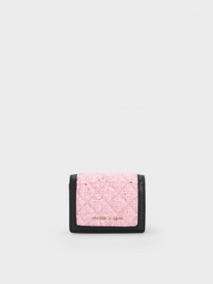 Charles & Keith Micaela Tweed Cardholder Mehrfarbig | QAHX82965