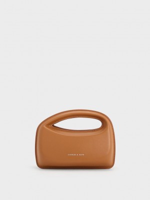 Charles & Keith Mini Cocoon Top Handle Bag Schokolade | ZOCY31207