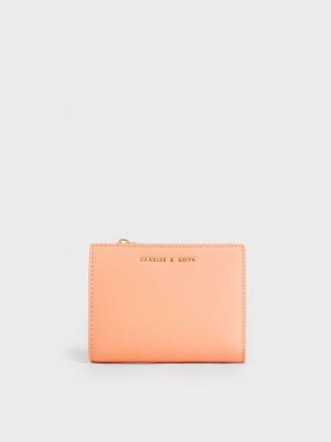 Charles & Keith Mini Top Zip Small Wallet Orange | ZDNB74128