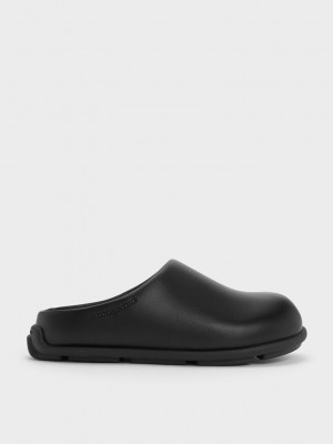Charles & Keith Molly Flache Mules Schwarz | NEPF36784