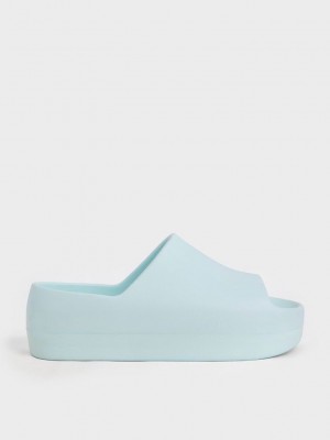 Charles & Keith Morgan Plattform Badelatschen Sandals Mintfarben Grün | YZDC14259