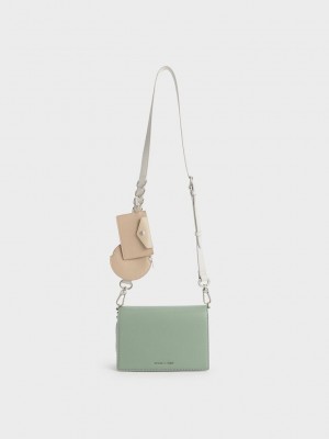 Charles & Keith Multi-Pouch Bag Olivgrün Grün | RAWE80461