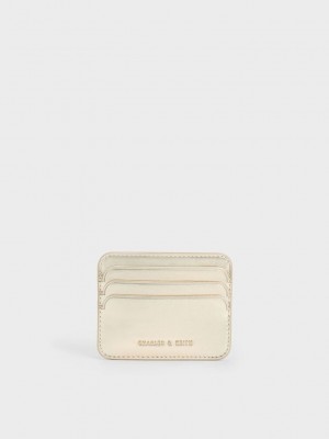 Charles & Keith Multi-Slot Card Holder Gold | FKQX23618