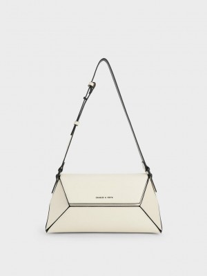 Charles & Keith Nasrin Geometric Shoulder Bag Mehrfarbig | EVHZ16089
