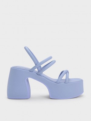Charles & Keith Nerissa Tubular Plattform Sandals? Lila | PGQX79485