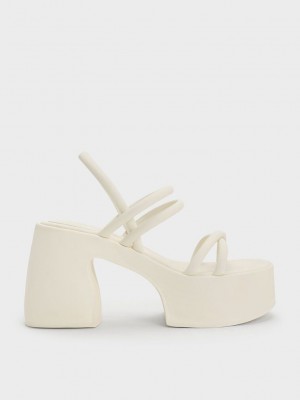Charles & Keith Nerissa Tubular Plattform Sandals? Rosa | VYSL45679