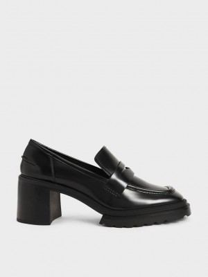 Charles & Keith Penny Loafer Pumps Schwarz | WMBF36519