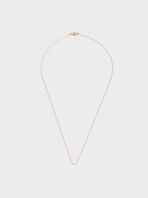 Charles & Keith Princess Chain Necklace Rosa Gold | JMKQ28361
