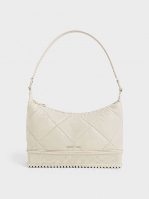 Charles & Keith Puffy Shoulder Bag Rosa | JPHG81273