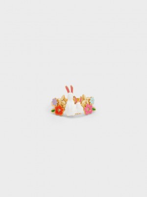 Charles & Keith Rabbit Flower Ring Mehrfarbig | YTFA19345