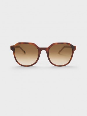 Charles & Keith Recycled Acetate Chain-Link Sunglasses | FJEN93726