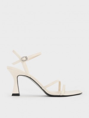 Charles & Keith Riemchen Trapeze Heel Sandals Rosa | QGSF37150