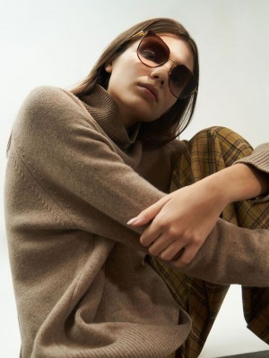 Charles & Keith Seraphina Panelled Temples Butterfly Sunglasses | UOWG56782