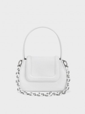 Charles & Keith Shiloh Top Handle Bag Weiß | OXVA46270