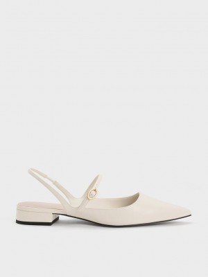 Charles & Keith Slingback Mary Jane Flats Rosa | XEFN10623