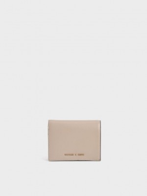 Charles & Keith Snap Button Mini Kurzes Wallet Braun | WPKR97348