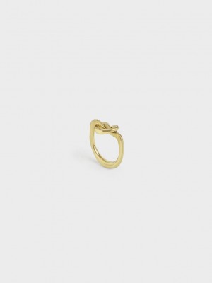Charles & Keith Swarovski Crystal Embellished Heart Ring Gold | PILZ13047
