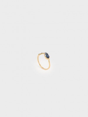 Charles & Keith Swarovski Crystal Geometric Ring Gold | FNBT48952