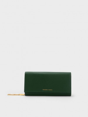 Charles & Keith Tassel Detail Long Wallet Dunkelgrün | RJGN15897