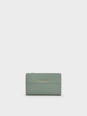 Charles & Keith Top Zip Kurzes Wallet Olivgrün Grün | EJUG76180