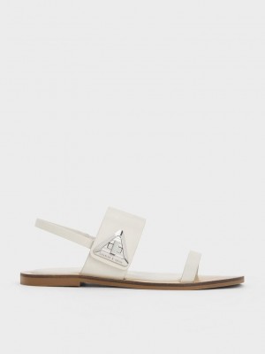 Charles & Keith Trice Double Riemen Sandals Rosa | CDKE18296
