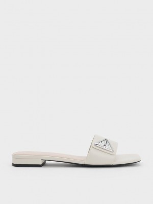 Charles & Keith Trice Metallic Accent Badelatschen Sandals Rosa | TZOA27839