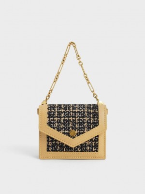 Charles & Keith Tweed Chain-Link Cardholder Mehrfarbig | RAGY29650