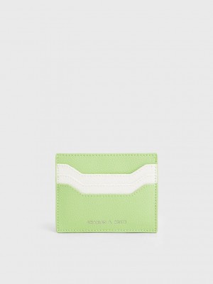 Charles & Keith Two-Tone Multi-Slot Card Holder Mintfarben Grün | KYGH59870