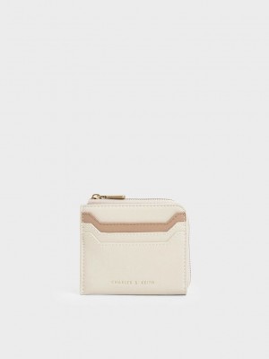 Charles & Keith Two-Tone Zip Around Card Holder Mehrfarbig | KIFU97306