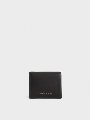 Charles & Keith Zip Around Kurzes Wallet Schwarz | BGJA30679